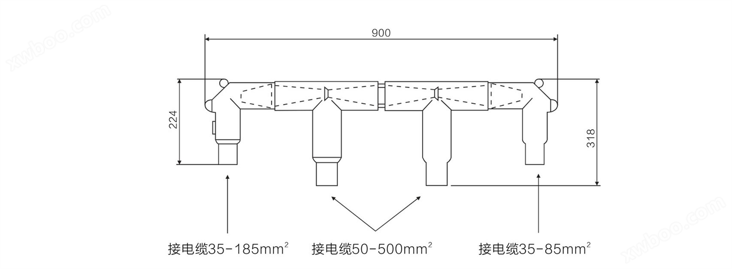 美式电缆分接箱结构示例图